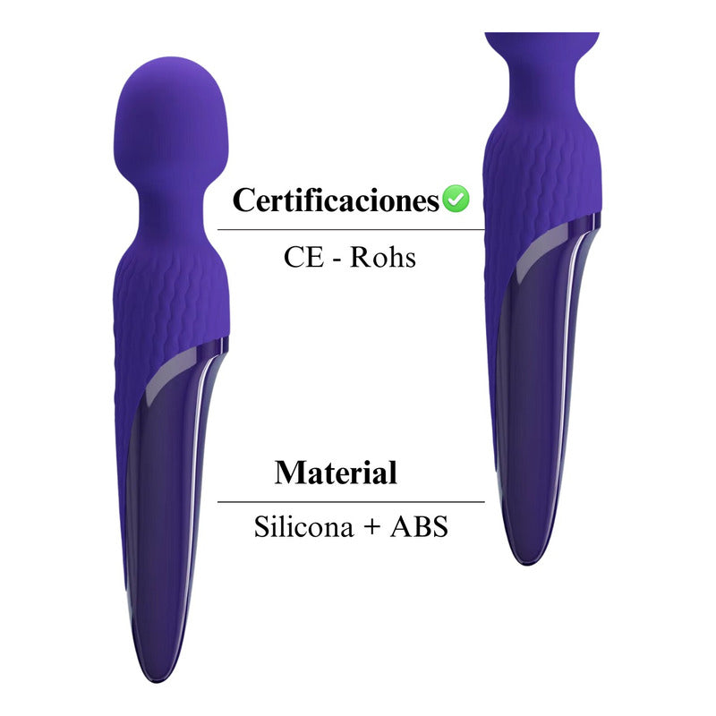 Vibrador Consolador Wand Efecto Calor Multivelocidades