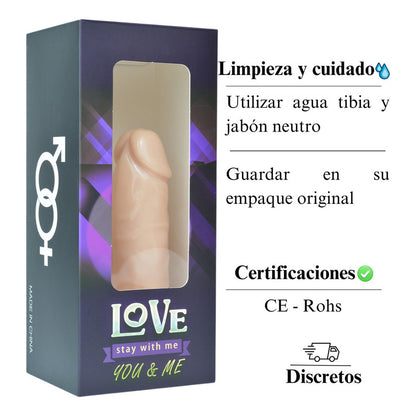 Consolador Dildo Realista Ventosa Piel Escroto Venas 15 Cm