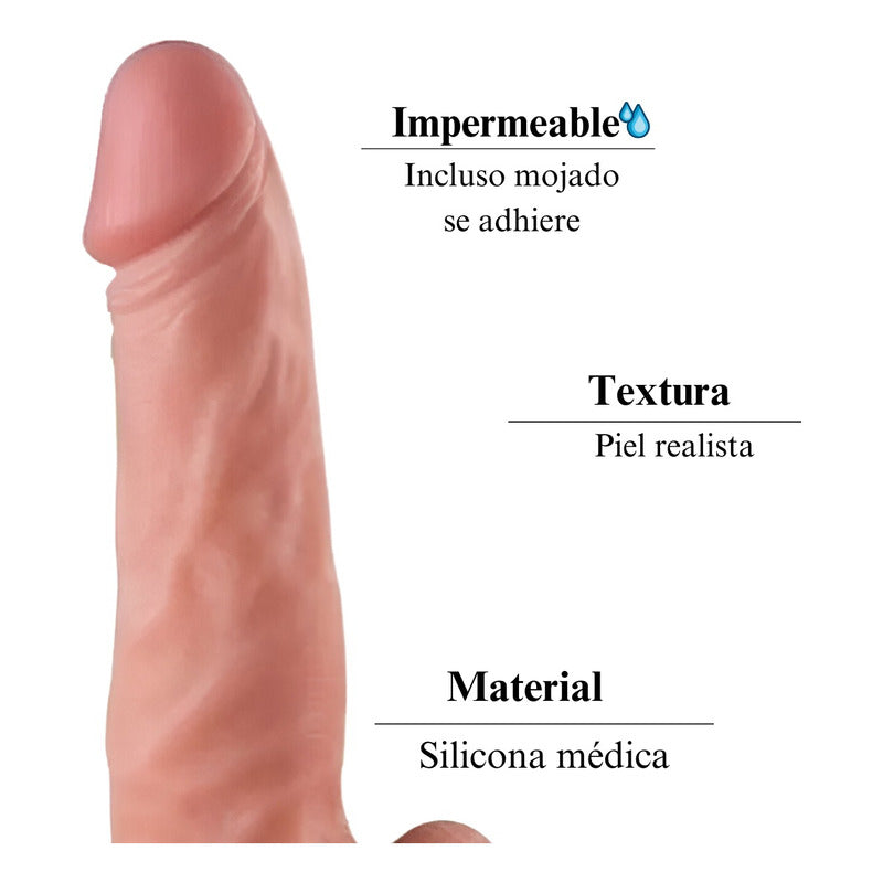 Dildo Pene Real Con Testiculos Y Venas 19,5 Cm 8