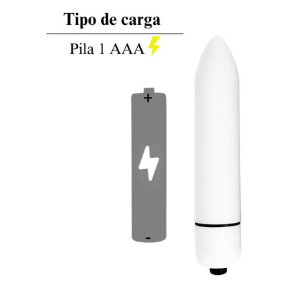 Consolador Bullet Vibrador 10 Velocidades Resistente Al Agua