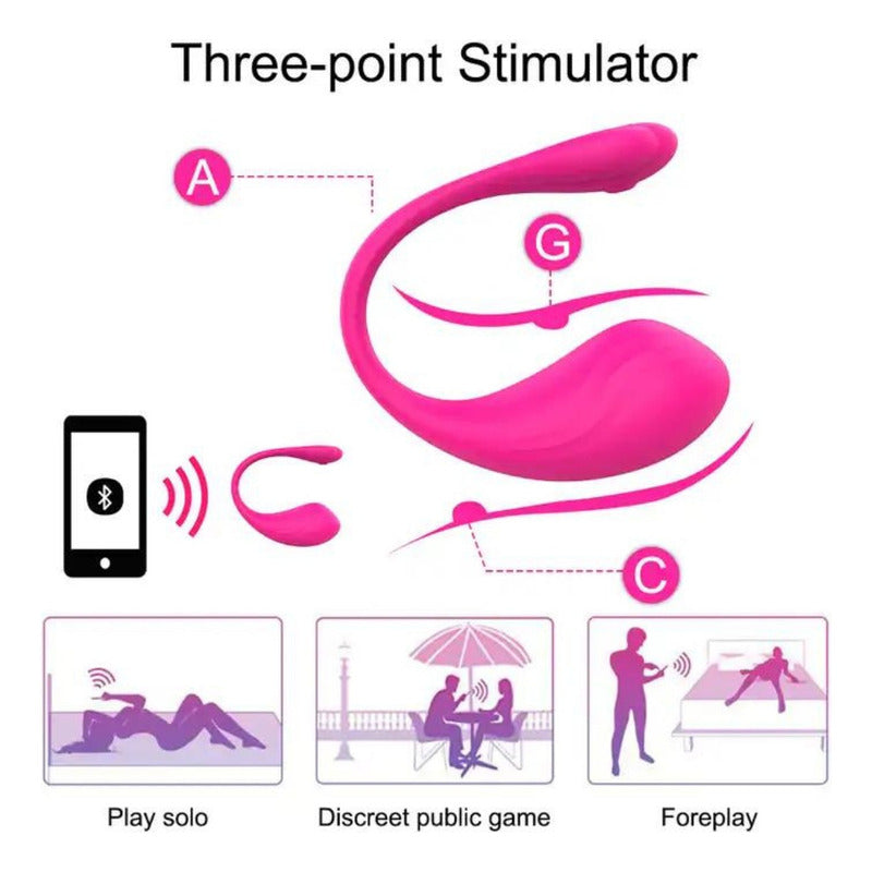 Consolador Vibrador Clítoris Bluetooth Control App Punto G