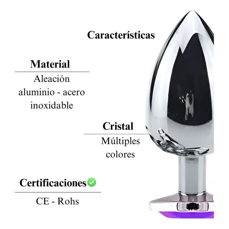 Plug Anal De Acero Con Joya Dilatador Anal Elegante 7cm