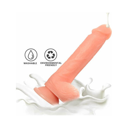 Dildo Realista Eyaculador Flexible Rociador Bomba Ventosa