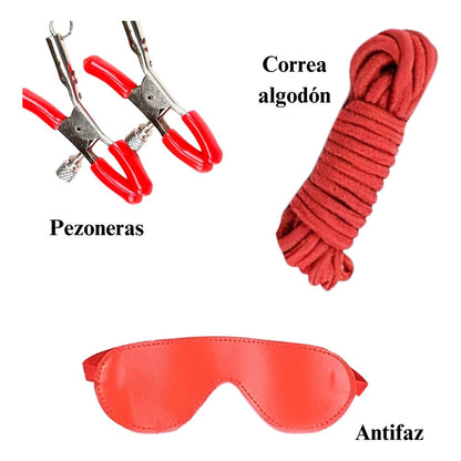 Set Kit 10 En 1 Accesorios Fetiche Bdsm Bondage