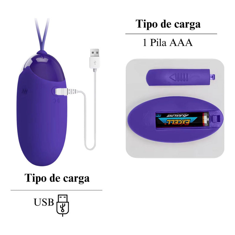 Bala Vibradora 12 Velocidades Silenciosa Control Inalámbrico