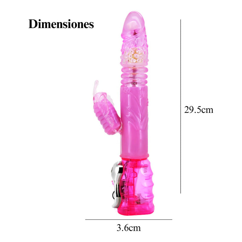 Dildo Vibrador Consolador Rotatorio Empuje Multivelocidad