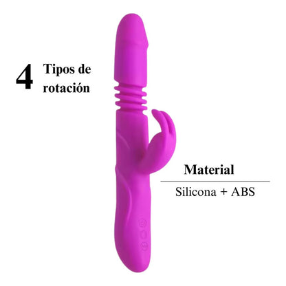 Vibrador Consolador Multivelocidad Rotación Integrada 27cm