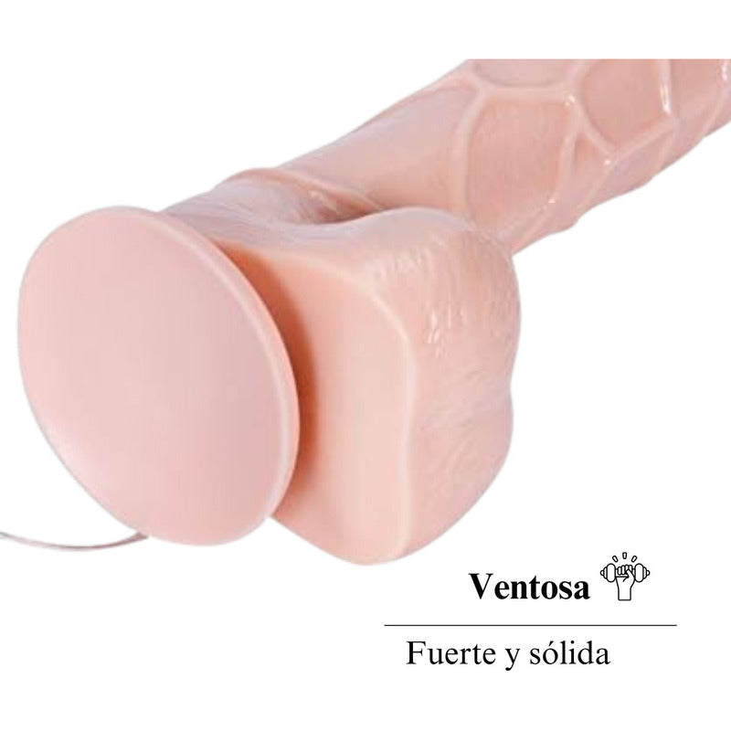 Dildo Pene  Realista Vibrador Con Control 20 Cm Ventosa