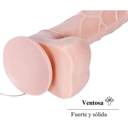 Dildo Pene  Realista Vibrador Con Control 20 Cm Ventosa