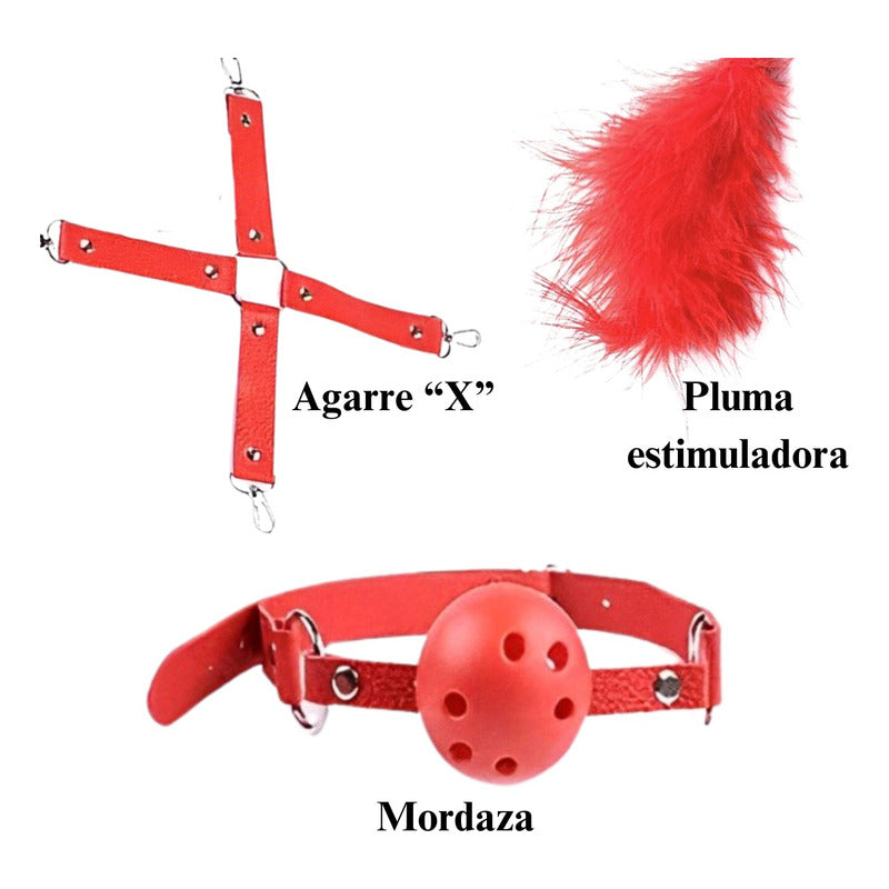 Set Kit 10 En 1 Accesorios Fetiche Bdsm Bondage