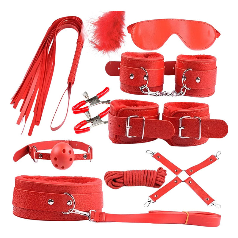 Set Kit 10 En 1 Accesorios Fetiche Bdsm Bondage