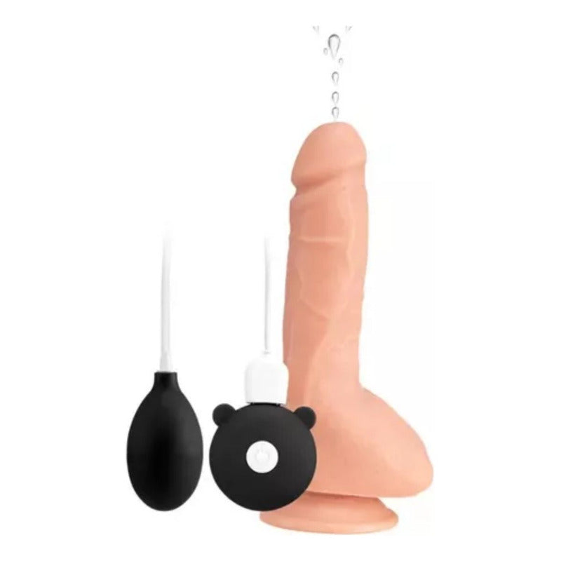 Vibrador A Control Remoto Eyaculador Realista Flexible