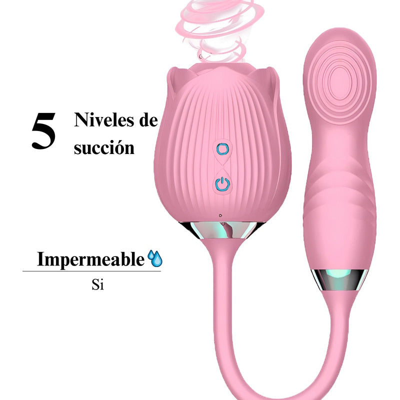 Vibrador Succionador Intimate Rose Conexión Usb