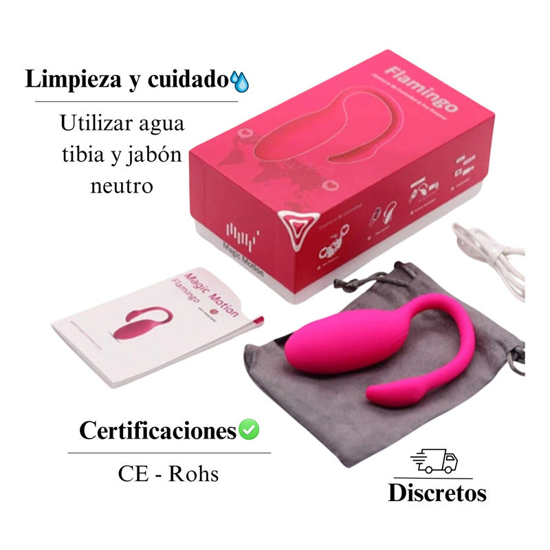 Vibrador Estimulador Flamingo Con App Distancia Recargable