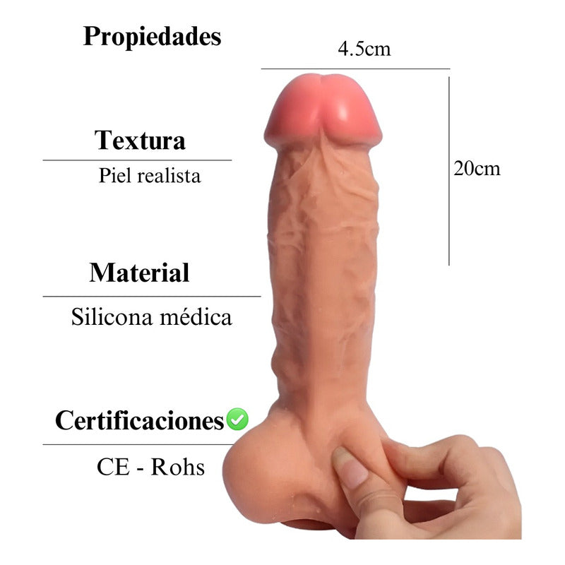 Combo Consolador Dildo Pene Plug Anal Lubricante Comestible