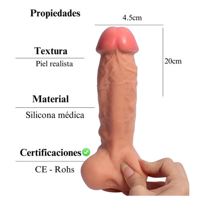 Combo Consolador Dildo Pene Plug Anal Lubricante Comestible