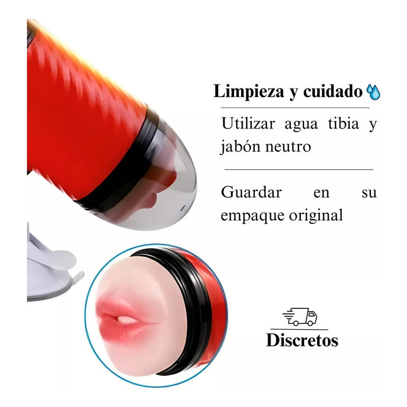 Masturbador Masculino Realista Boca Vagina 20 Cm Dual Doble