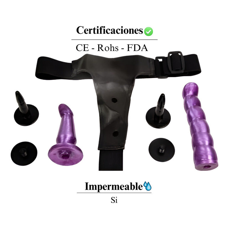 Arnes Sujetador Consolador Doble Penetracion Dildo 18,5 Cm