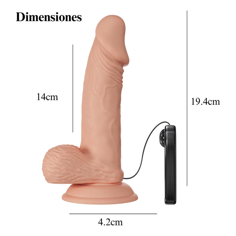 Dildo Realista Pene Consolador Ventosa Estimulador Control