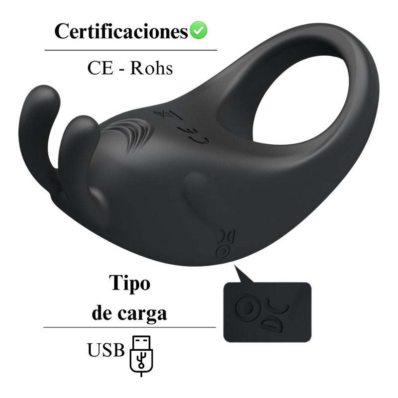 Anillo Pene Estimulador Y Vibrador Rabbit 7 Velocidades