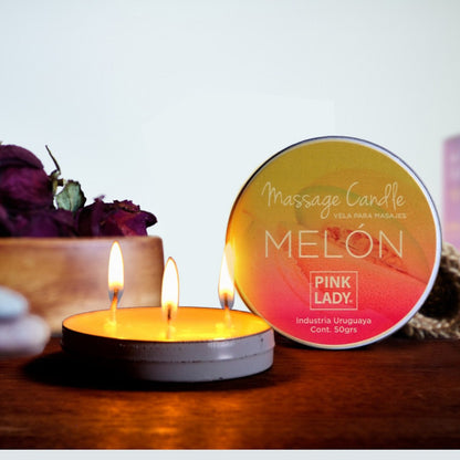 Vela Aceite Para Masajes Tibios Corporal De Melón Vegano