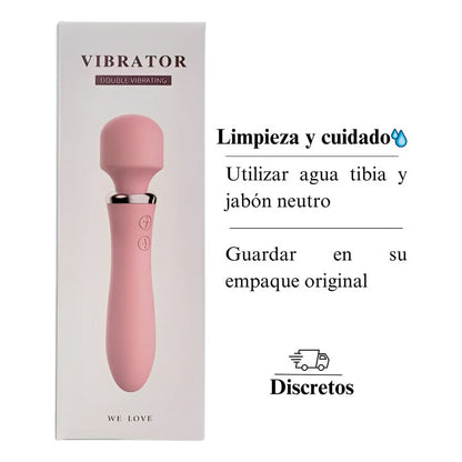 Vibrador Doble Cabezal Top Con 10 Frecuencias De Vibración