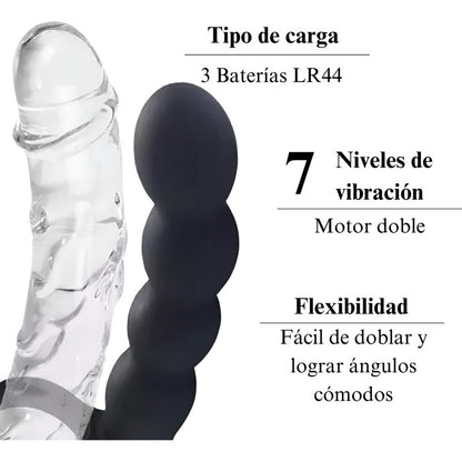 Anillo Vibrador Anal Beads Strap Penetracion 7 Velocidades