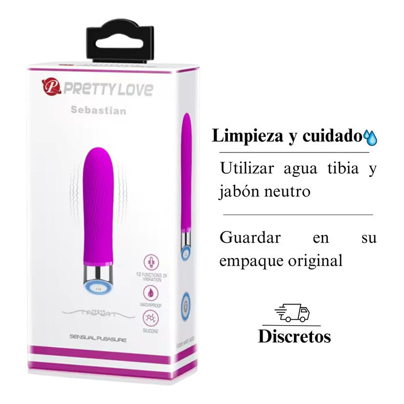 Consolador Vibrador Bala 12 Vibraciones Impermeable Premium