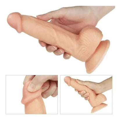 Consolador Dildo Pene Realista Ventosa Estimula 20cm Punto G