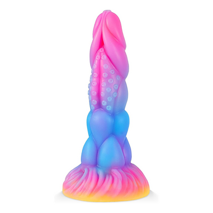 Dildo Consolador Unicornio Ventosa Luminoso Brilla En Noche